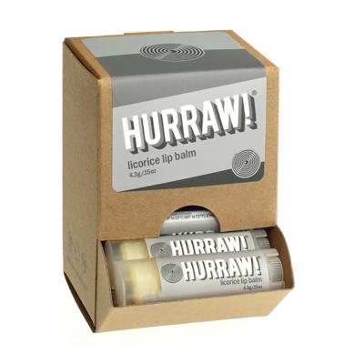 Hurraw! Organic Lip Balm Licorice 4.8g x 24 Display